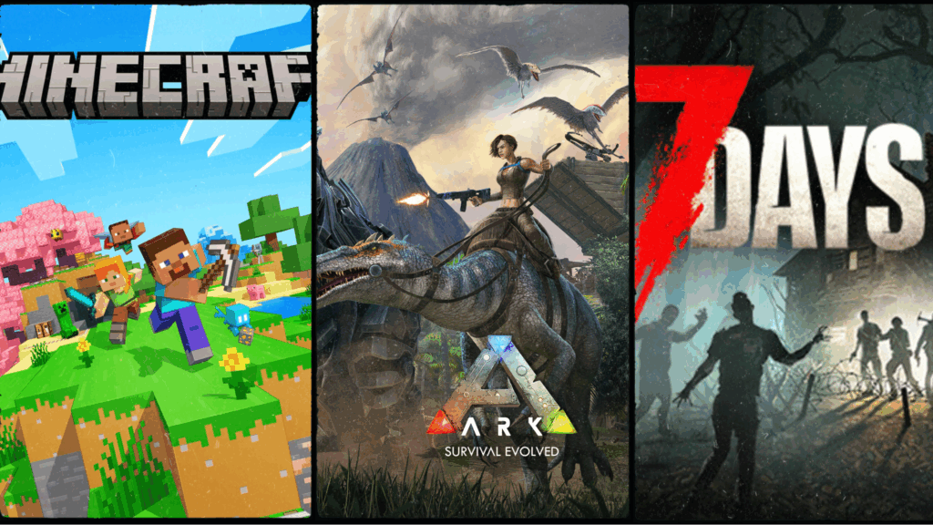 Minecraft (マインクラフト) / Ark Survival Evolved  (アーク) / 7 days to die 7dtd