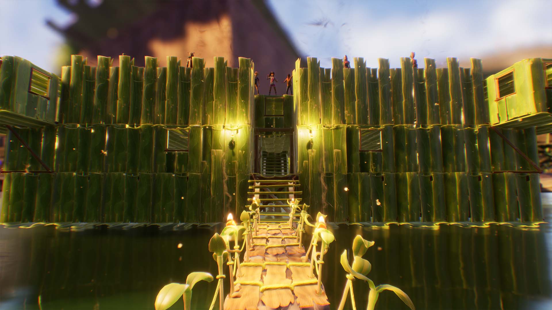 Groundedの草の建材で作られた大きな砦