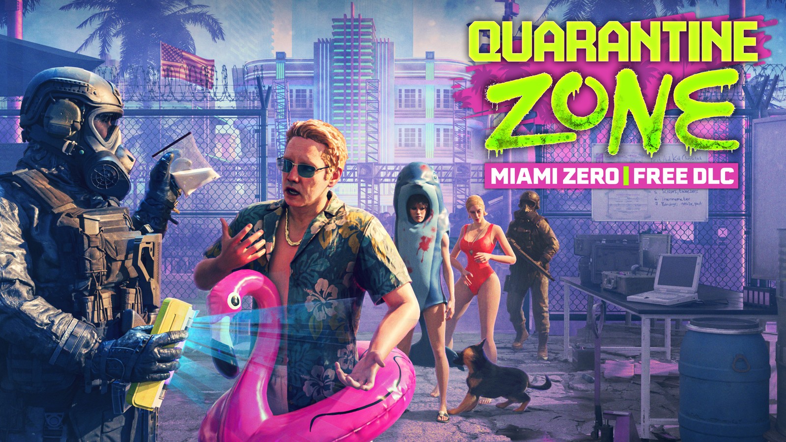 Miami Zeroの検問と個性的な生存者を描く公式キービジュアル