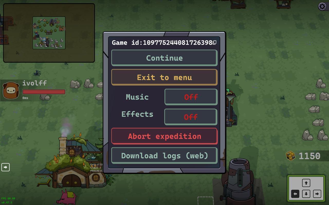 SuperWEIRDの終了メニューに表示されるGame idとコピー位置の公式説明画像