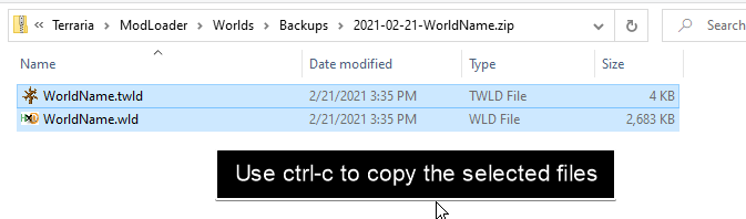 日付付きワールドバックアップZIPの中に、同名の.twldと.wldが入っている公式例